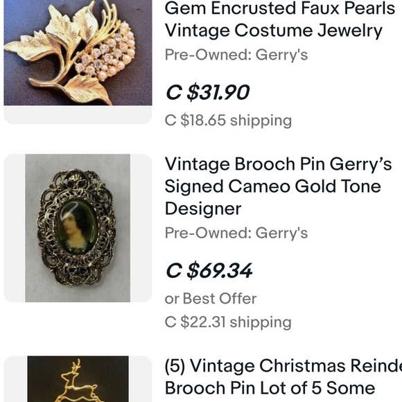 Vintage cameo Gerry’s brooch can be worn as necklace - Picture 5 of 6